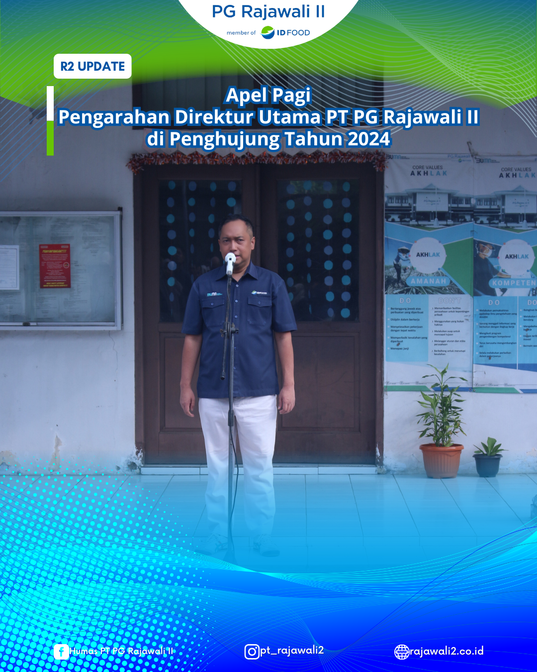 Pengarahan Direktur Utama PT PG Rajawali II di Penghujung Tahun 2024