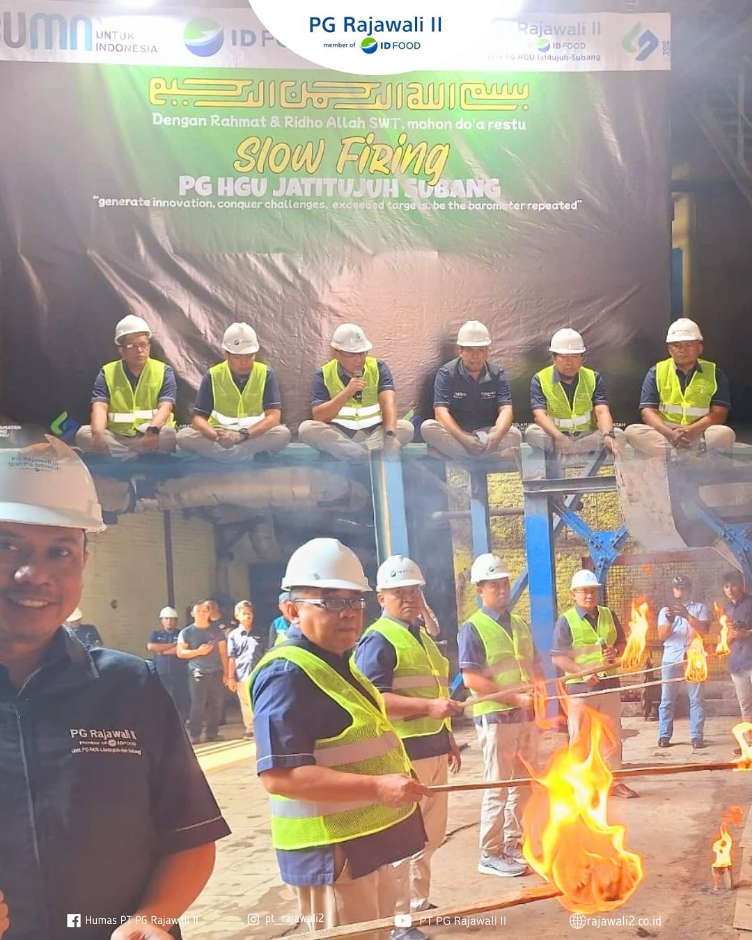 PG HGU Jatitujuh Subang Gelar Tradisi Slow Firing, Tandai Awal Musim Giling 2025