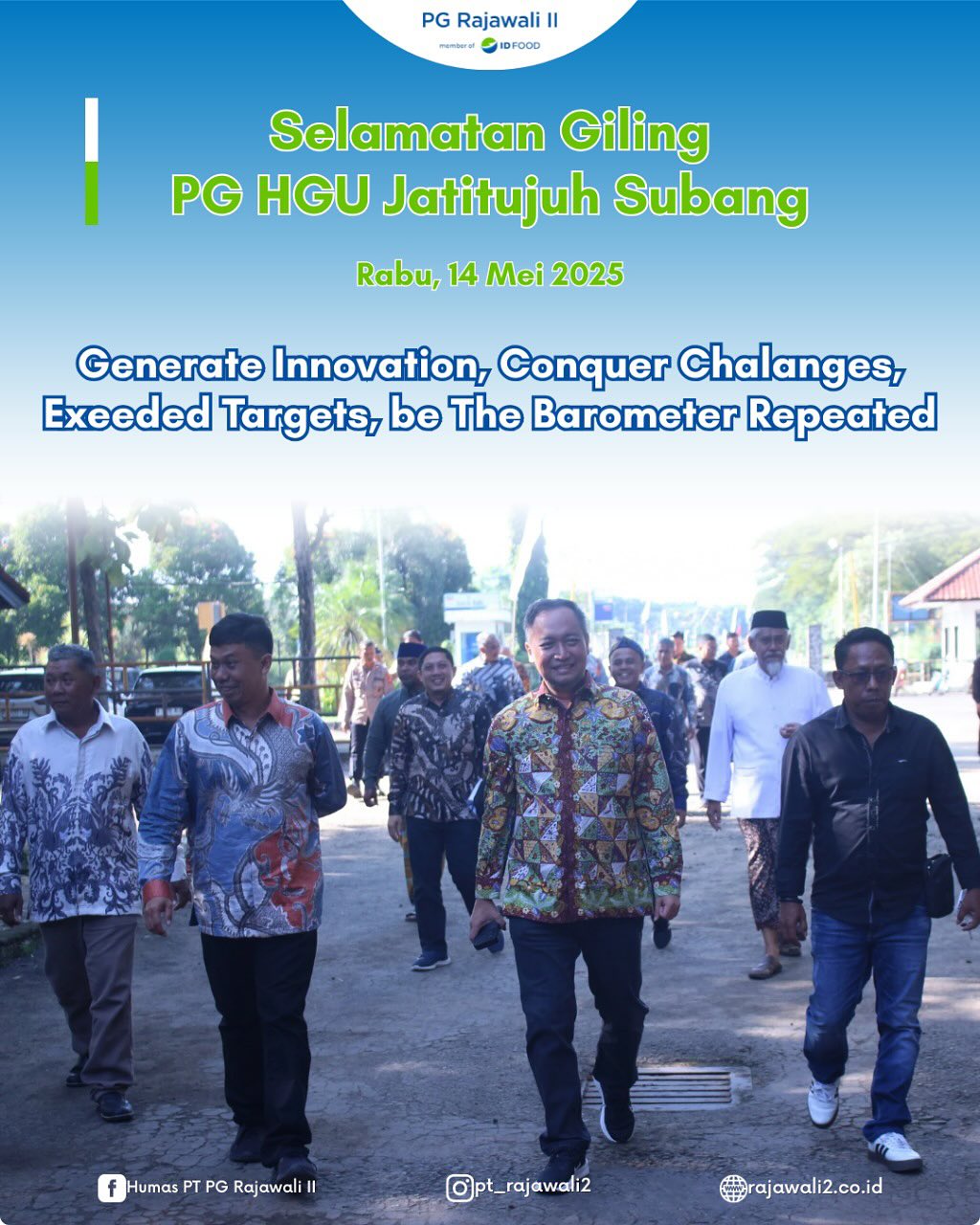 Selamatan Giling PG HGU Jatitujuh Subang